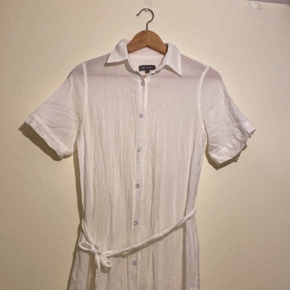 DL1961 Fire Island white shirt dress. Size S - Picture 7 of 15